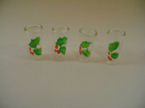Glassware - Christmas Holly Design Handcrafted