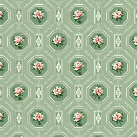 NEW!!  Bradbury and Bradbury Dollhouse Wallpaper - Formal Floral