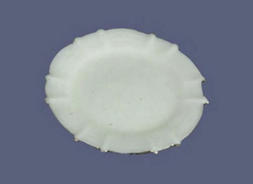 Dollhouse Miniature Porcelain Dinner Plate, Set of 2