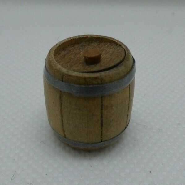 Dollhouse Miniature Wooden Keg by Sir Thomas Thumb