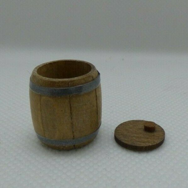 Dollhouse Miniature Wooden Keg by Sir Thomas Thumb