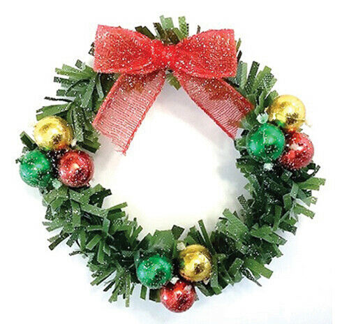 Dollhouse Miniature Holiday Festive Wreath