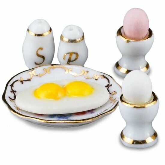 Reutter Porcelain - Dollhouse Miniature Fried Egg Breakfast