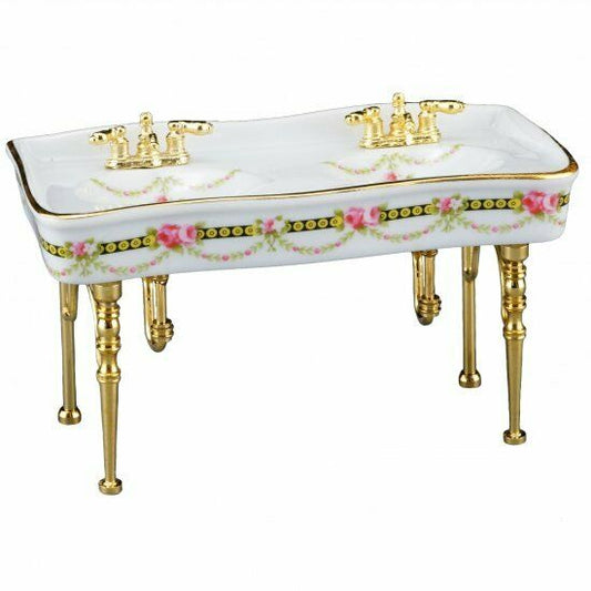 Reutter Porcelain - Dollhouse Miniature Double Sink Victoria