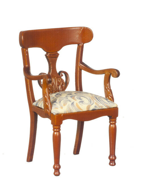 Dollhouse Miniature - Louis Napoleon Armchair in Walnut- Platinum Collection