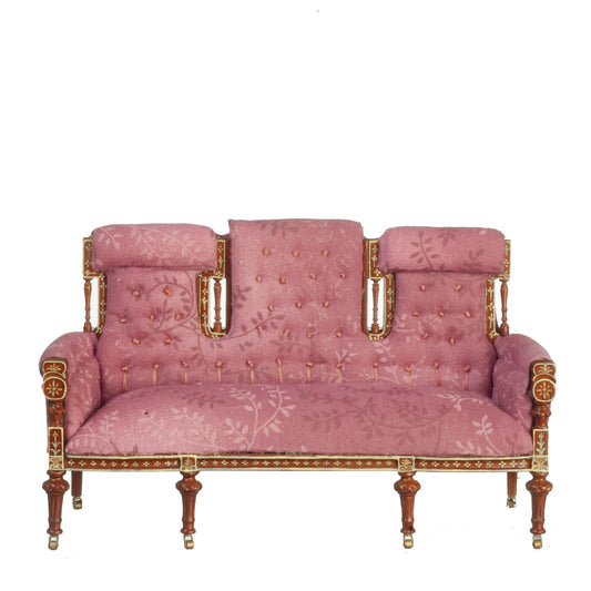 Dollhouse Miniature JBM 18th Century French Settee in Walnut