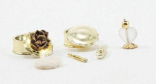 Chrysnbon Lady's Gold Boudoir Set -  Dollhouse Miniature
