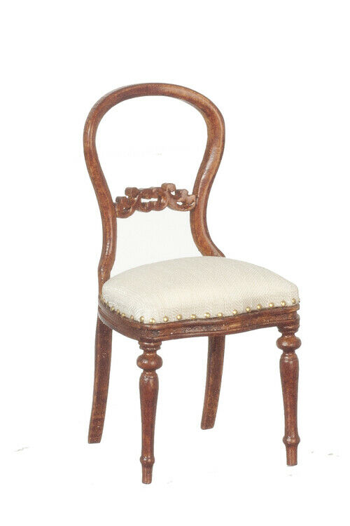 JBM Balloon Back Chair in Walnut - Dollhouse Miniature