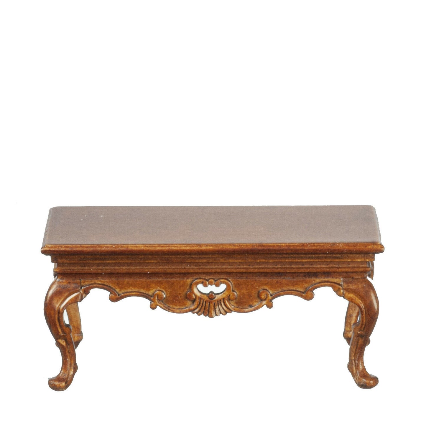 Dollhouse Miniature Victorian Coffee Table in Walnut by JBM