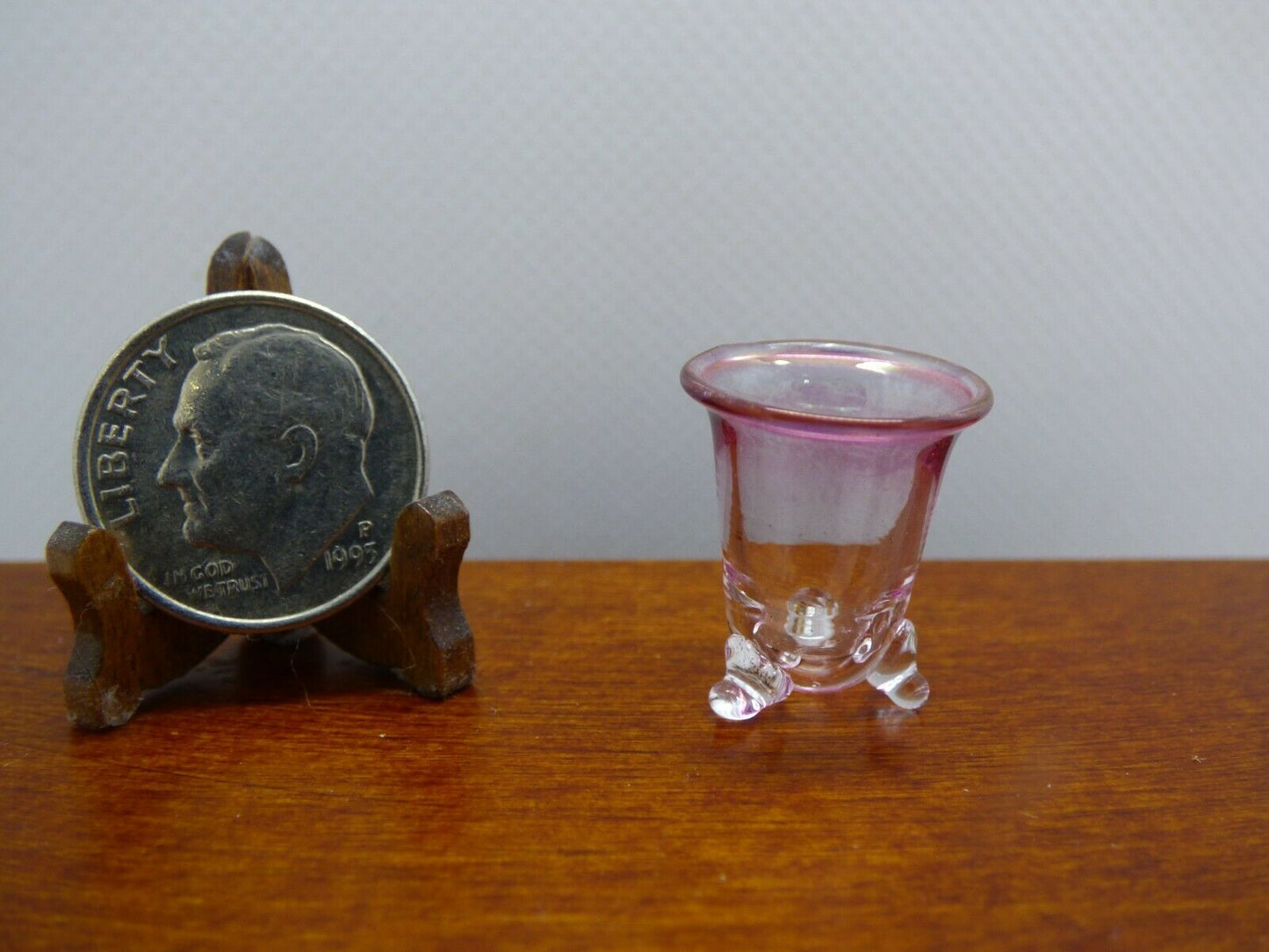 Artisan Glass Cranberry 3 Legged Vase by Philip Grenyer