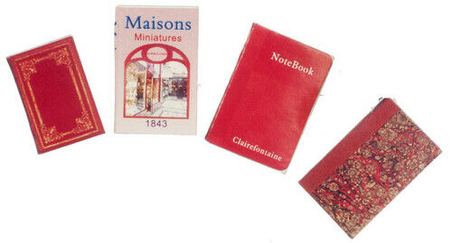 Miniature Vintage Books with Real Pages #2 Set of 4