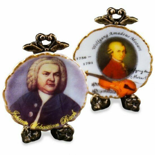 Reutter Porcelain Wall Plates Mozart/Bach by Reutter Porcelain