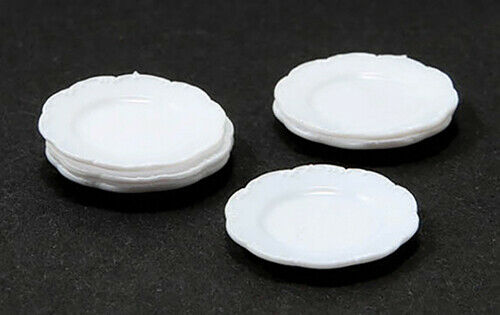 Dollhouse Miniature Dinner Plates, Set of 12 by Chrysnbon