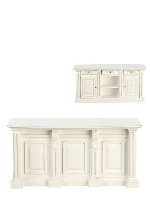 Dollhouse Kitchen Island in White from the Platinum Collection