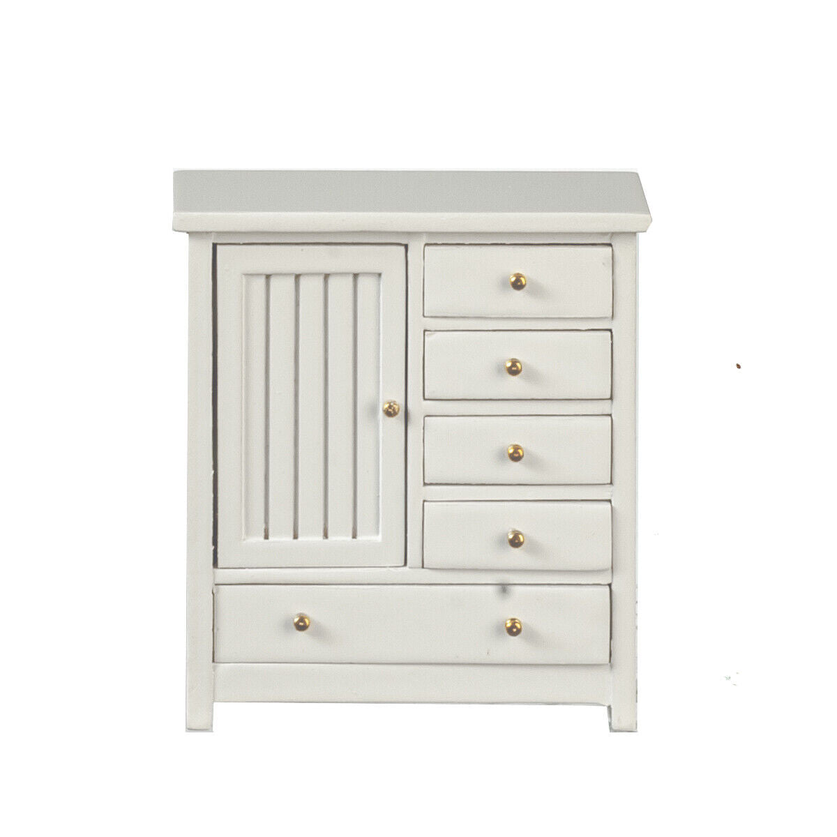 Dollhouse Miniature Child's Wardrobe in White by JBM