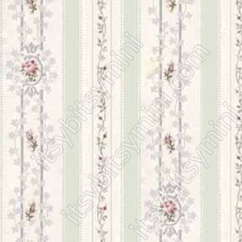 Dollhouse Miniature Wallpaper by Itsy Bitsy - Blooming Rose 2 No Border