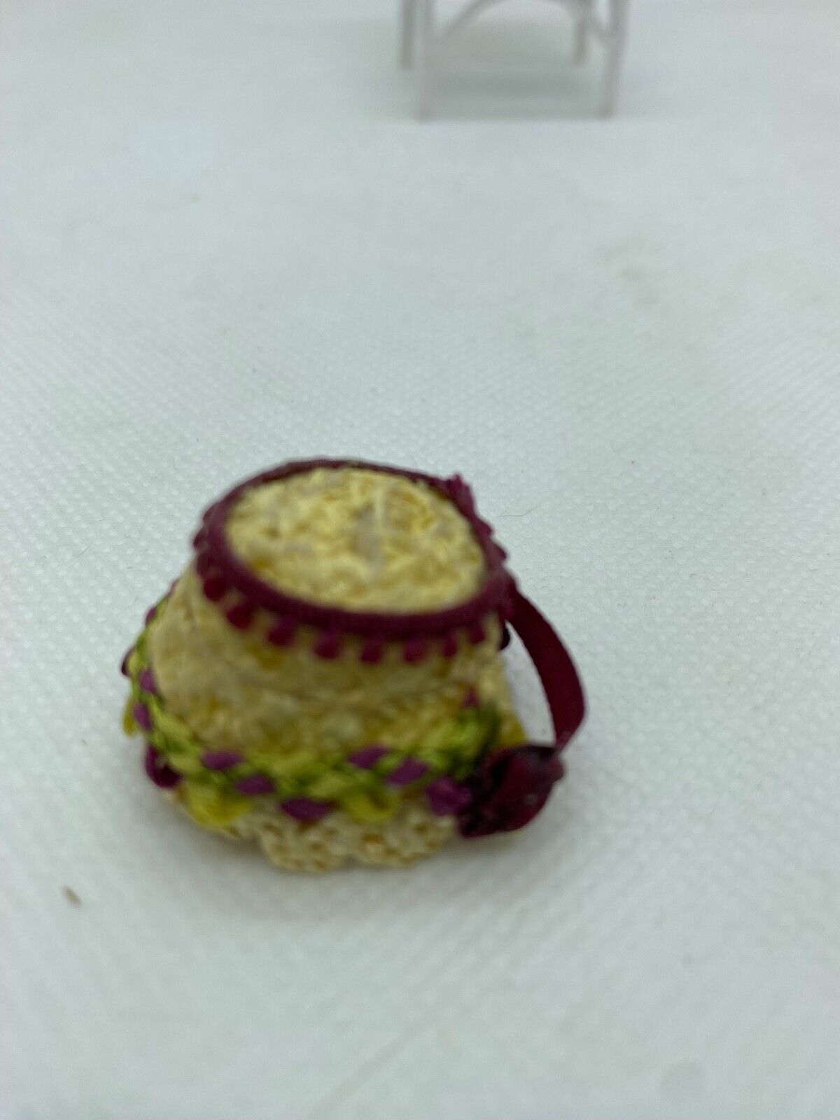Dollhouse Miniature Handcrafted Bonnet by Pat Jackson
