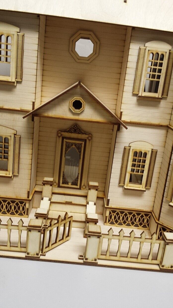 Stephanie Country Mansion Half Inch Scale Dollhouse Kit