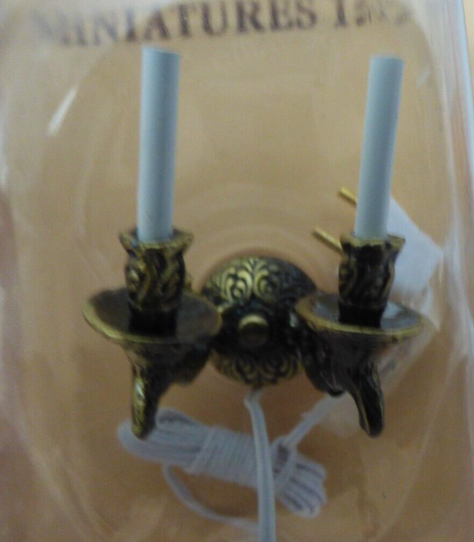 Dollhouse Miniature 2 Classical Wall Light by Heidi Ott - 12V