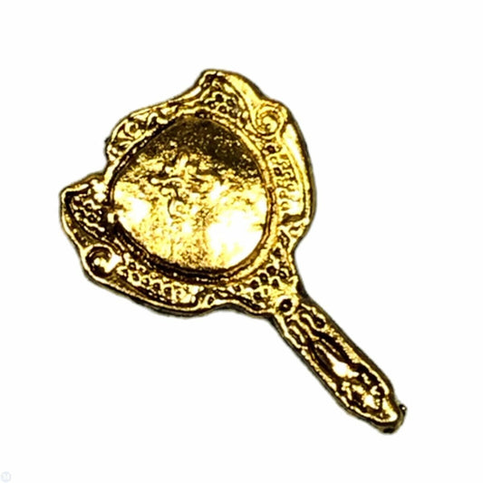 Reutter Porcelain - Dollhouse Miniature Metal Hand Mirror