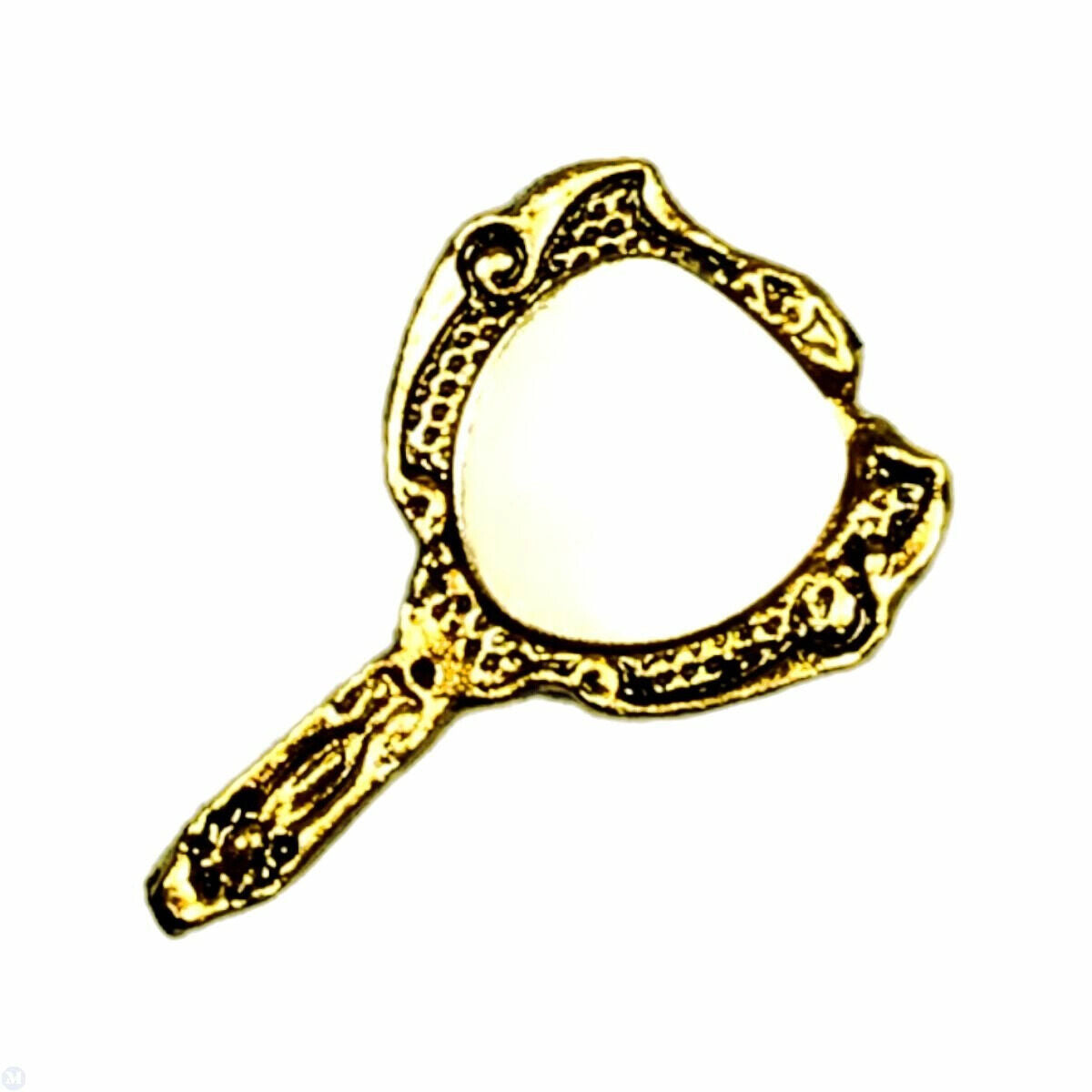 Reutter Porcelain - Dollhouse Miniature Metal Hand Mirror