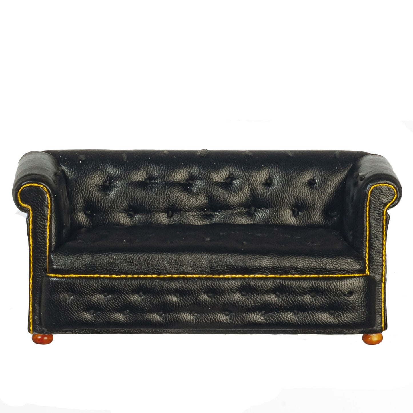 JBM Dollhouse Miniature Sofa in Black and Walnut