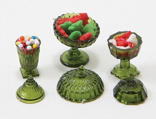 Chrysnbon Candy Dishes with Candy - Dollhouse Miniature