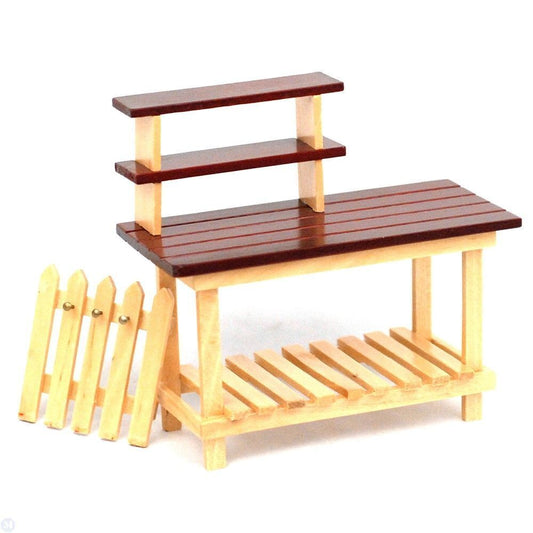 Reutter Porcelain - Dollhouse Miniature Garden Working Table Empty