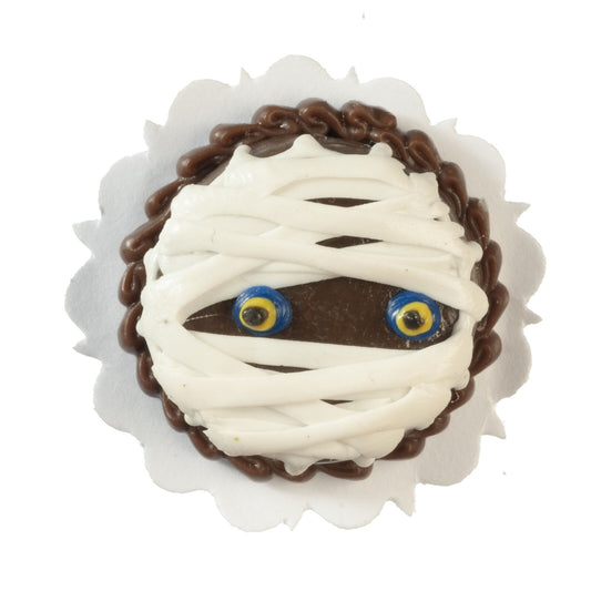 Dollhouse Miniature Halloween Cake  - Mummy