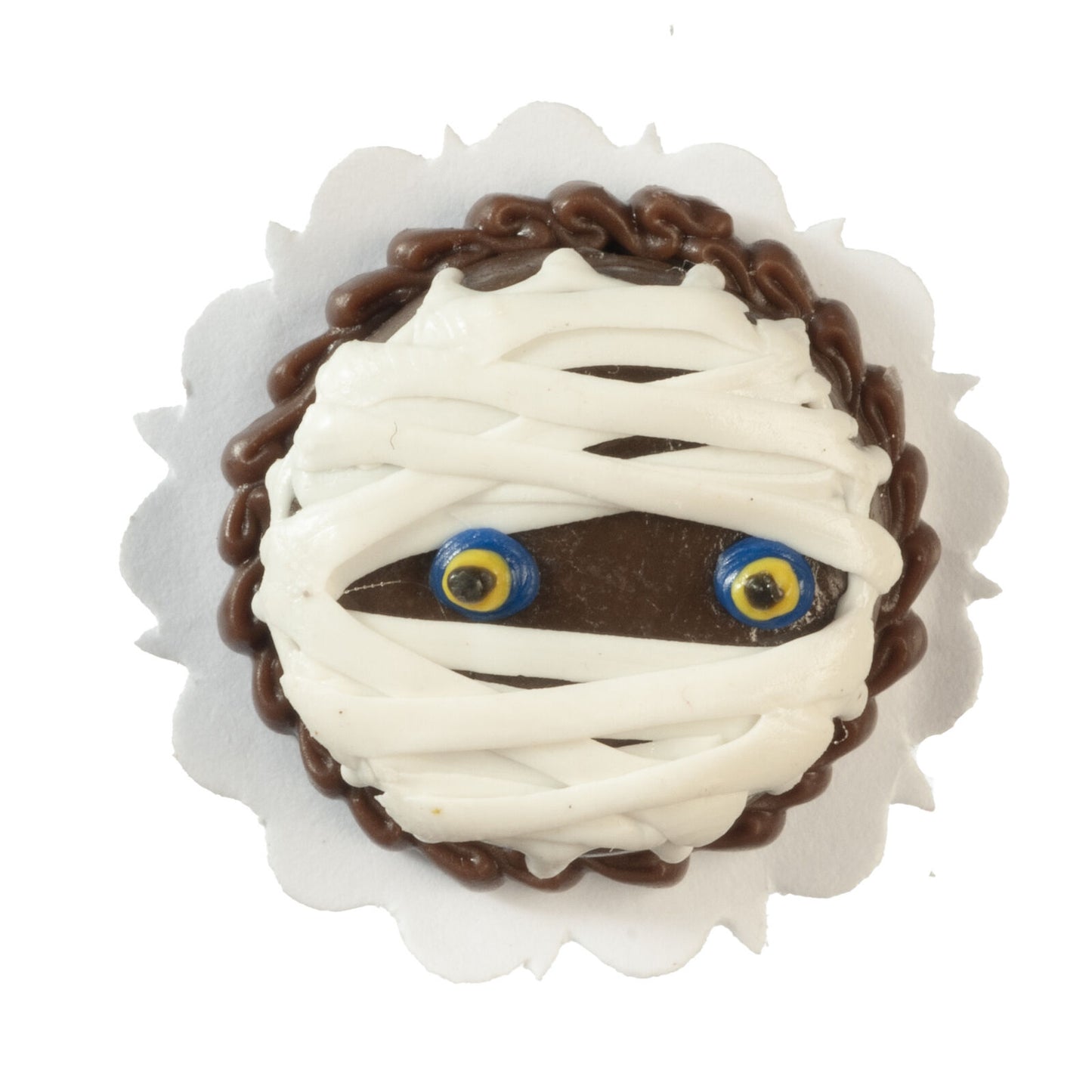 Dollhouse Miniature Halloween Cake - Mummy