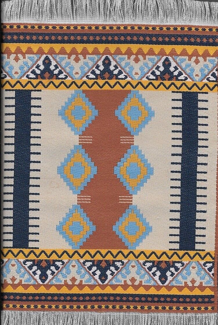 Dollhouse Miniature Woven Turkish Rug 5-3/4" x 3-7/8" #SK50-02