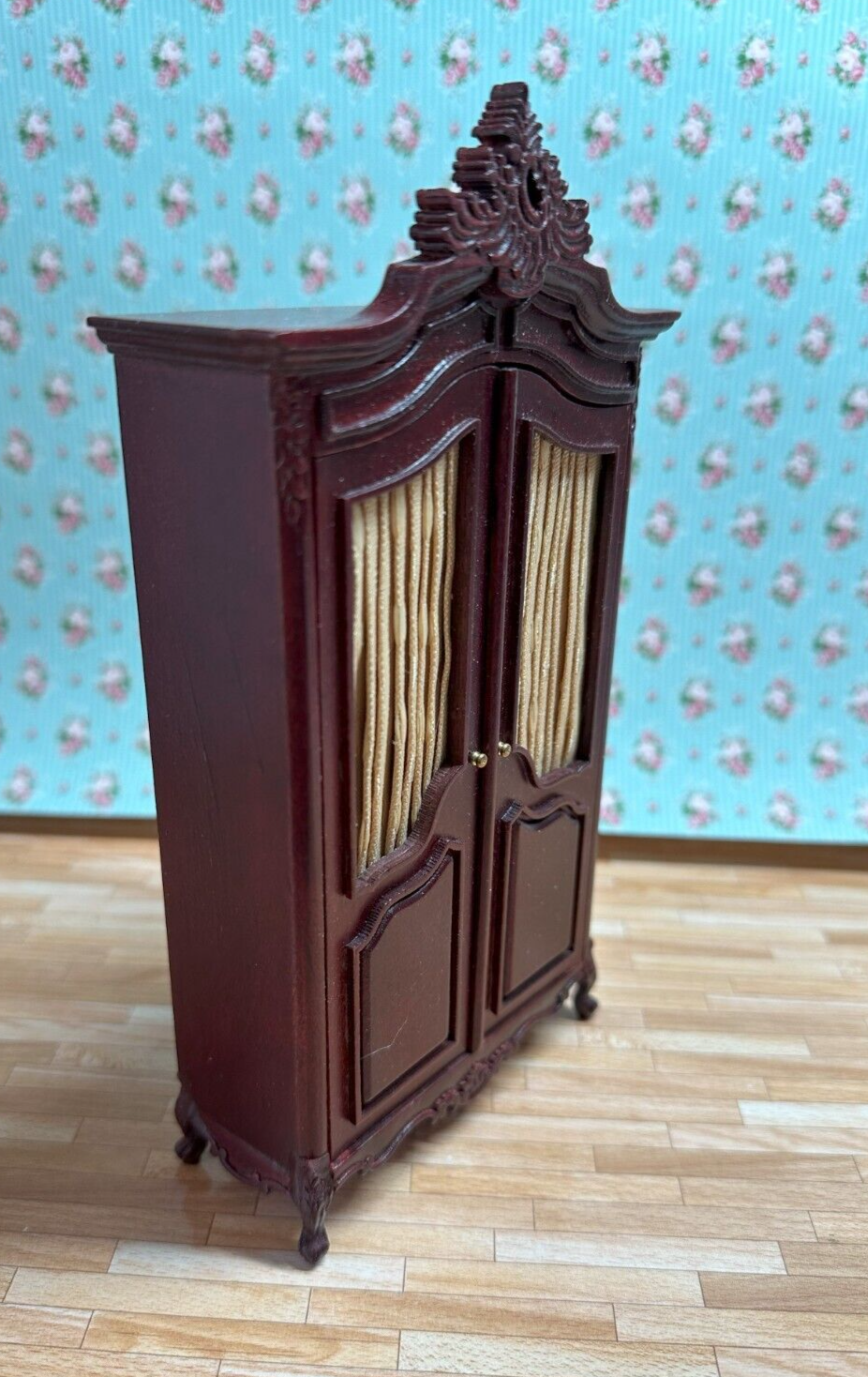 Dollhouse Miniature Mahogany Wardrobe by Hansson