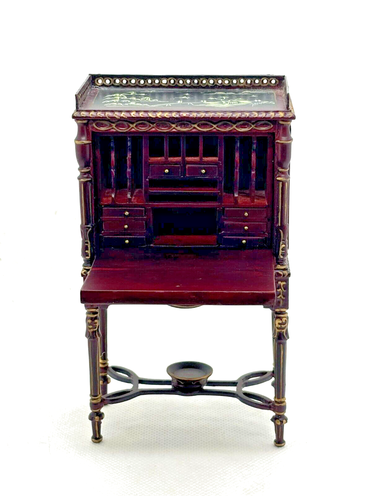 Dollhouse Miniature Oriental Design Desk by Hansson