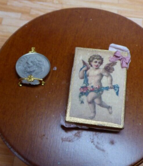Dollhouse Miniature Pink Camisole in Decorative Box Handcrafted