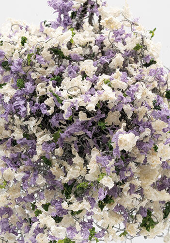 Dollhouse Miniature Hanging Basket: Luscious Lavender and White, Large