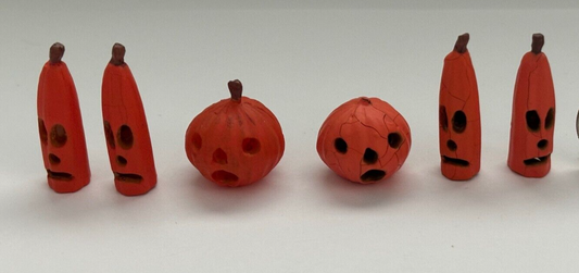Dollhouse Miniature Set of 6 Halloween Pumpkins by Falcon Miniatures #4