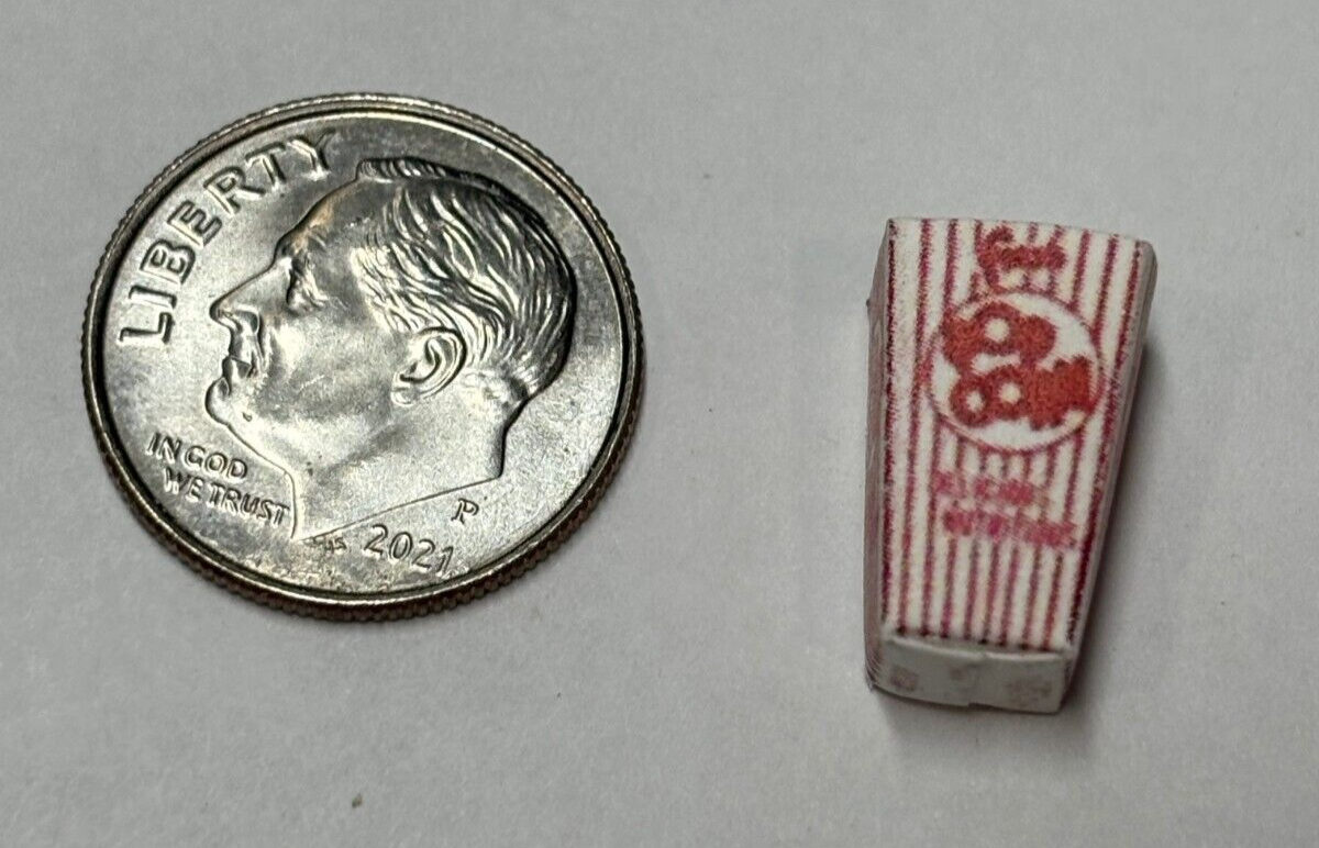 Dollhouse Miniature Popcorn Box - Handcrafted