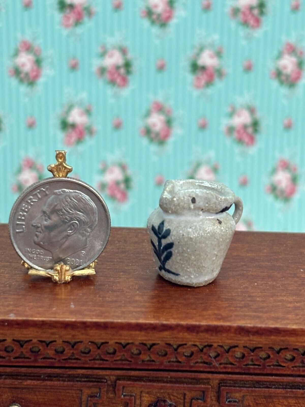 Dollhouse Miniature Handcrafted Pottery - Pitcher #8