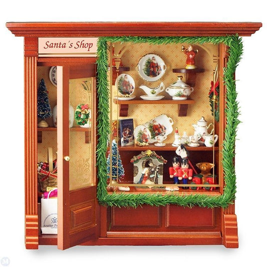 Reutter Porcelain Dollhouse Miniature Santa's Shop Front Display