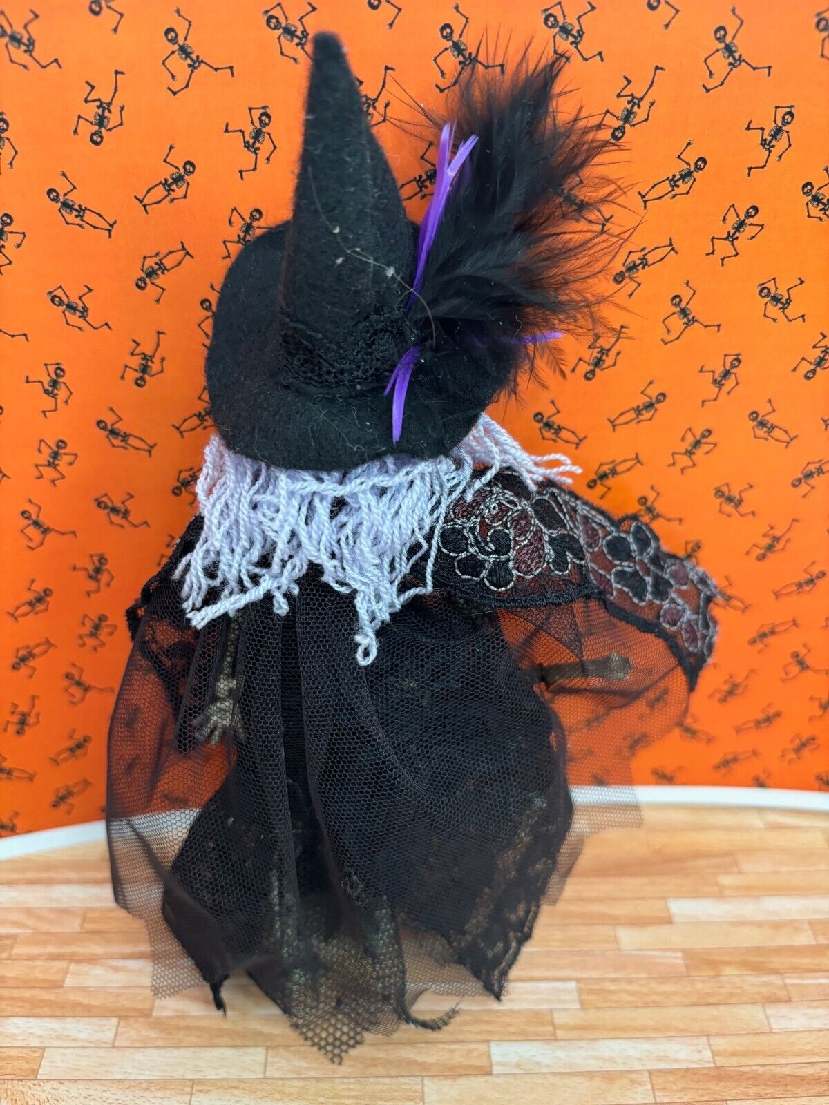 Dollhouse Miniature Halloween Skeleton Witch Doll