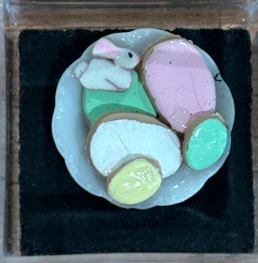 Dollhouse Miniature Plate of Easter Cookies