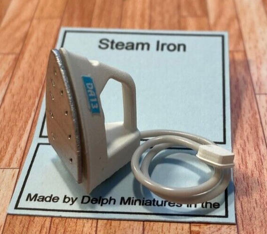 Dollhouse Miniature Steam Iron Handcrafted by Delph Miniatures