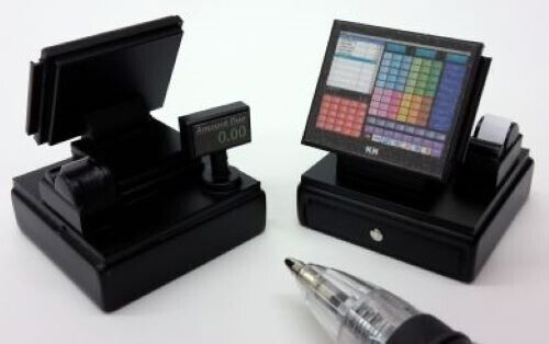 Dollhouse Miniature Cash Register with Touch Screen by Delph Miniatures