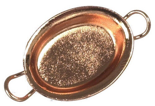 Dollhouse Miniature Copper Oval Gratin Pan by Falcon Miniatures
