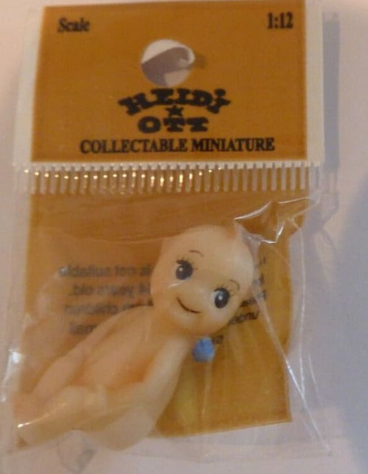 Dollhouse Miniature Kewpie Doll Blue by Heidi Ott