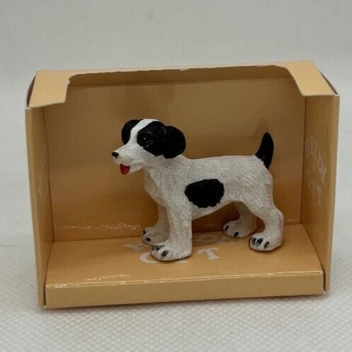 Dollhouse Miniature Black/White Russell Terrier by Heidi Ott