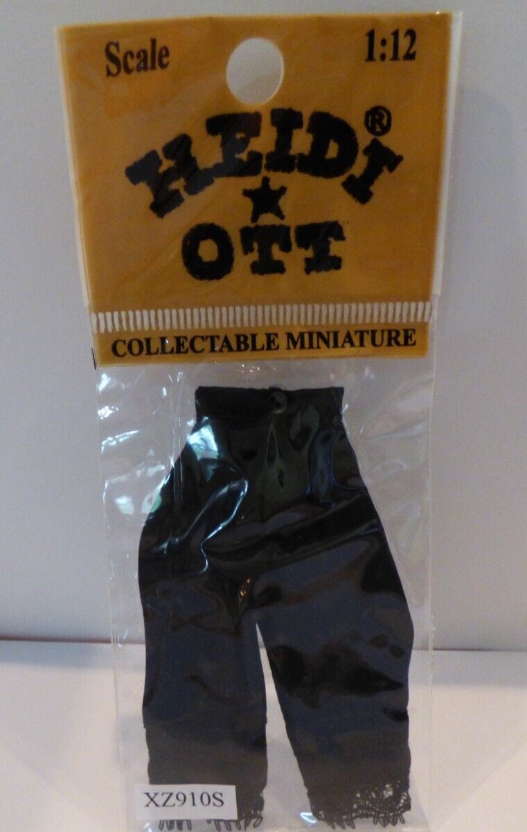 Dollhouse Miniature Long Black Underpants by Heidi Ott