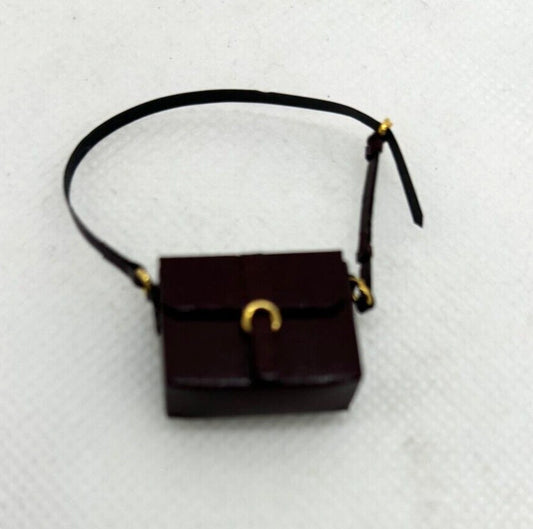 Dollhouse Miniature Dark Brown Handbag by Heidi Ott