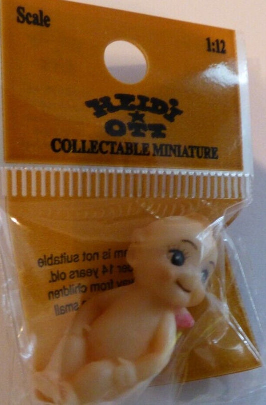Dollhouse Miniature Kewpie Doll Pink by Heidi Ott