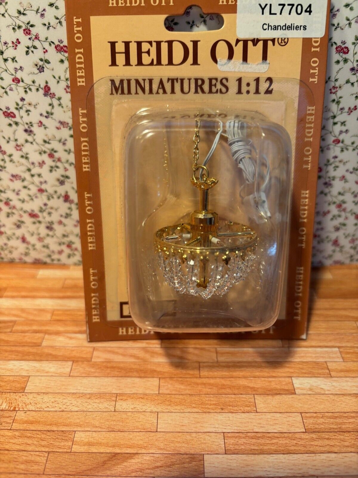 Miniature Dollhouse Crystal Chandelier by Heidi Ott 12V electric